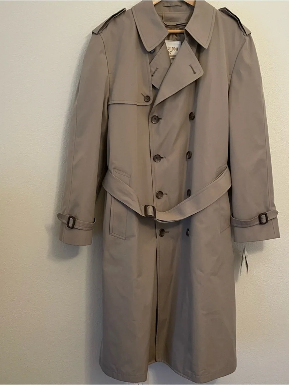 Vintage‎ London Fog Douglas Trench Coat Men’s 42 Reg Tan/Khaki NWT Made In USA